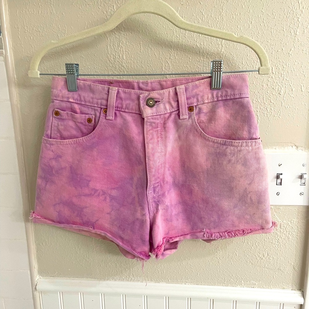 Levi Tie Dye Denim Shorts